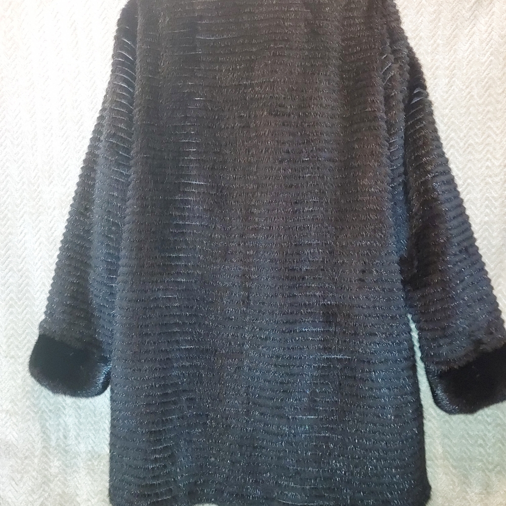 Black Cowl Neck Sweater with Turtleneck Design